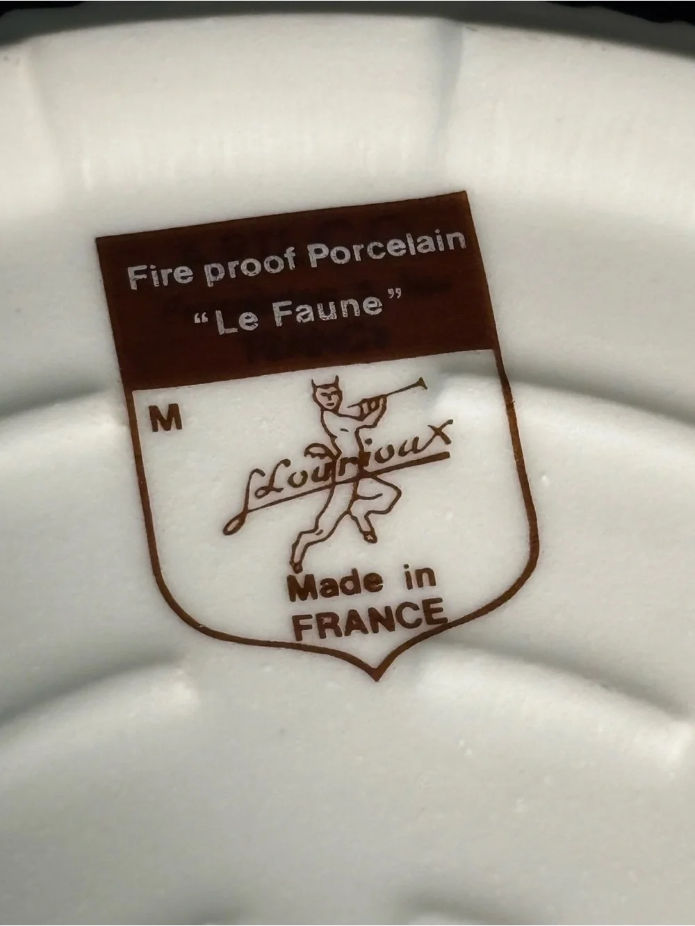 VTG RARE Louis Lourioux Le Faune Bakeware Dish Porcelain Birds France